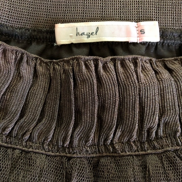 Mini brown chiffon layered size 2 skirt. - Picture 2 of 2